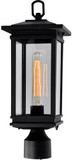 CWI Lighting 0422PT7-1-101 Oakwood Black Outdoor Post Light