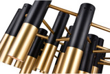 CWI 1015P26-19-129 Anem Contemporary Matte Black & Satin Gold Chandelier Light