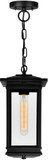 CWI Lighting 0422P7-1-101 Oakwood Black Outdoor Mini Drop Ceiling Light Fixture