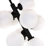 CWI Lighting 1020P12-8-101 Arya Contemporary Black LED Mini Chandelier Lamp
