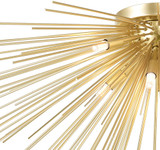 CWI 1034C40-8-620 Savannah Modern Gold Leaf Halogen Ceiling Light