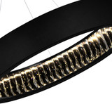 CWI 1040P26-101 Rosalina Matte Black LED 26" Drum Ceiling Pendant Light