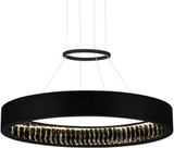 CWI 1040P26-101 Rosalina Matte Black LED 26" Drum Ceiling Pendant Light