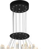 CWI Lighting 1043P32-3-101 Juliette Contemporary Black LED 32" Hanging Chandelier