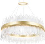 CWI Lighting 1063P32-169 Genevieve Contemporary Medallion Gold LED 32" Chandelier Lamp