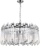 CWI 1065P24-6-601 Henrietta Chrome 24" Drop Ceiling Lighting