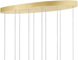 CWI 1090P40-10-620-O Carolina Gold Leaf LED Multi Hanging Light Fixture