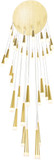CWI Lighting 1103P40-36-602 Andes Modern Satin Gold LED Multi Hanging Light Fixture