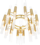 CWI Lighting 1120P20-42-602 Orgue Contemporary Satin Gold LED 20" Mini Chandelier Lighting