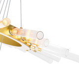 CWI Lighting 1121P48-63-602 Collar Modern Satin Gold Ceiling Chandelier