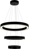 CWI Lighting 1131P28-3-101 Ringer Modern Black LED Pendant Lighting