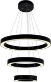 CWI Lighting 1131P28-3-101 Ringer Modern Black LED Pendant Lighting
