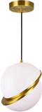 CWI Lighting 1148P10-1-624 Gemini Contemporary Brass LED 10" Mini Pendant Light