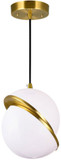 CWI Lighting 1148P10-1-624 Gemini Contemporary Brass LED 10" Mini Pendant Light