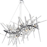 CWI Lighting 1154P39-10-601 Icicle Contemporary Chrome 21" Chandelier Lighting