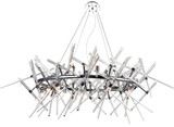 CWI Lighting 1154P43-12-601-O Icicle Contemporary Chrome 27" Chandelier Lighting