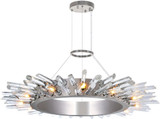 CWI Lighting 1170P32-12-613 Thorns Contemporary Polished nickel 32" Chandelier Light