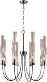 CWI 1203P21-8-613 Meduse Modern Polished Nickel Mini Lighting Chandelier