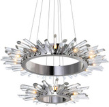 CWI Lighting 1170P32-18-613 Thorns Modern Polished nickel Hanging Chandelier