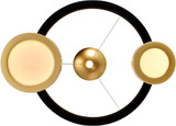 CWI Lighting 1215P29-2-625 Deux Lunes Contemporary Brass & Pearl Black LED 29" Pendant Hanging Light