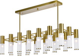 CWI 1221P38-21-625 Pipes Modern Brass LED 38" Island Lighting