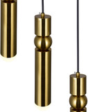 CWI Lighting 1225P20-3-625 Chime Modern Brass LED Multi Pendant Light Fixture