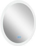 CWI 1235W24 Armanno Modern Matte White LED Wall Mirror