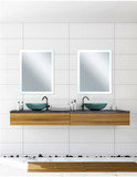 CWI 1233W32-40 Abigail Contemporary Matte White LED Wall Mirror