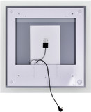 CWI 1233W36-36 Abigail Modern Matte White LED Wall Mounted Mirror