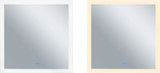 CWI 1233W36-36 Abigail Modern Matte White LED Wall Mounted Mirror