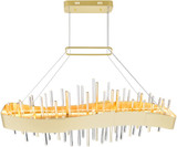 CWI Lighting 1245P40-602 Millipede Contemporary Satin Gold LED Island Light Fixture