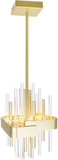 CWI Lighting 1245P8-602 Millipede Contemporary Satin Gold LED Mini Hanging Light Fixture
