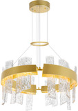 CWI Lighting 1246P24-602-A Guadiana Modern Satin Gold LED Pendant Hanging Light
