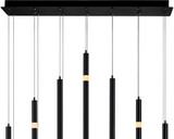 CWI Lighting 1262P32-14-101 Flute Modern Black LED Multi Pendant Hanging Light