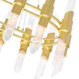 CWI Lighting 1269P39-28-602-O Croissant Contemporary Satin Gold 39" Chandelier Lamp