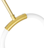 CWI Lighting 1273P10-1-602 Hoops Contemporary Satin Gold LED 10" Mini Lighting Pendant