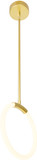 CWI Lighting 1273P10-1-602 Hoops Contemporary Satin Gold LED 10" Mini Lighting Pendant