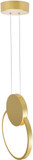 CWI Lighting 1297P12-1-602 Pulley Modern Satin Gold LED 12" Drop Lighting
