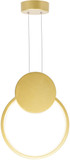 CWI Lighting 1297P8-1-602 Pulley Contemporary Satin Gold LED 8" Mini Pendant Lamp