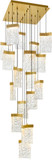 CWI Lighting 1587P24-17-624 Lava Modern Brass LED Multi Hanging Pendant Light