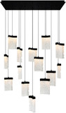 CWI Lighting 1587P48-14-101-RC Lava Contemporary Black LED Multi Pendant Light
