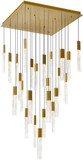 CWI Lighting 1589P28-25-624 Greta Contemporary Brass LED Multi Pendant Lighting Fixture