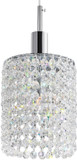 CWI Lighting 4281P-R-R Clear crystal Glitz Crystal Chrome 6" Mini Pendant Hanging Light
