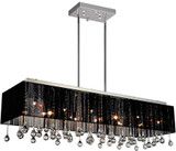 CWI Lighting 5005P48C(B-S) Water Drop Modern Chrome 48" Island Light Fixture