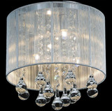 CWI Lighting 5006C10C-R (S) Water Drop Modern Chrome 10" Flush Mount Ceiling Light Fixture