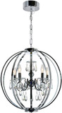 CWI 5025P22C-5 Abia Chrome 22" Hanging Lamp