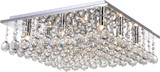 CWI 5052C20C-S Sparkle Chrome Halogen 20" Flush Mount Ceiling Light Fixture