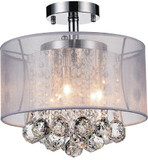 CWI Lighting 5062C12C (Clear + W) Radiant Crystal Chrome 12" Ceiling Lighting Fixture