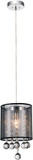 CWI 5062P6C-1 (Clear + B) Radiant Chrome Halogen Mini Drum Hanging Pendant Lighting