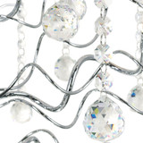 CWI 5066P20C Cherry Blossom Chrome Halogen Mini Chandelier Lighting